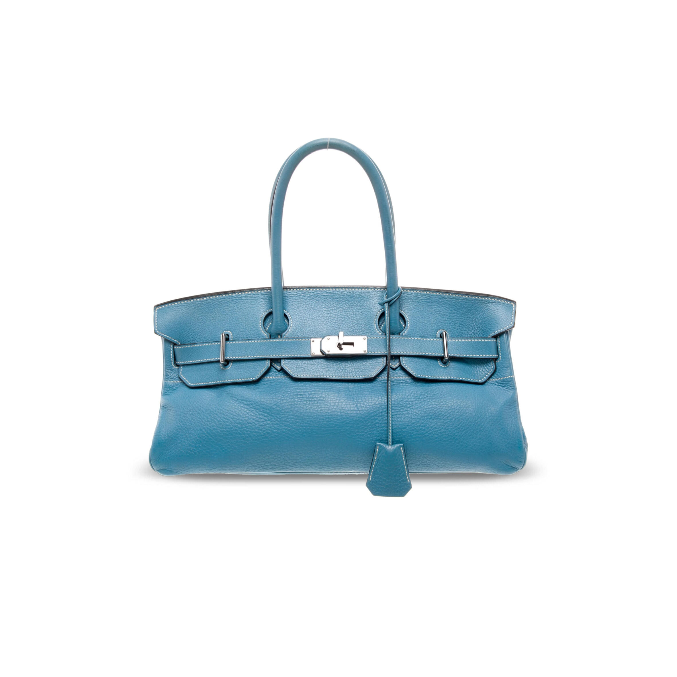 H**me5 master birkin shoulder 42 bleu jean clemence palladium hardware (42*20*19cm)